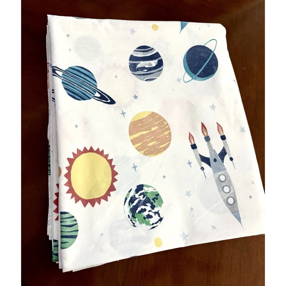 Pottery Barn Kids Solar System Flat Sheet Queen